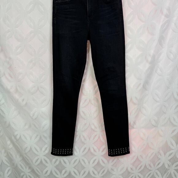 Citizens of Humanity Rocket High RIse Skinny Ankle Studded Jeans Size 25 - Picture 16 of 16